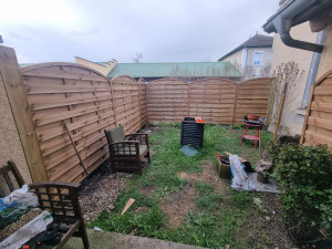 Photo de galerie - Mise en place de clôture bois