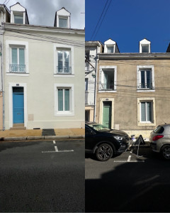 Photo de galerie - Avant / après peinture façade 