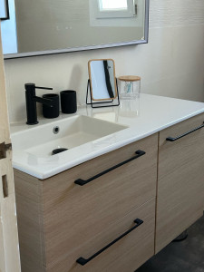 Photo de galerie - Montage et pose meuble et miroir de sdb