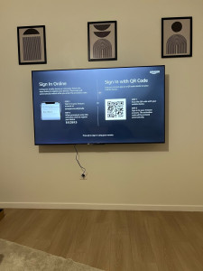 Photo de galerie - Fixer une télé, 65 pouces au mur