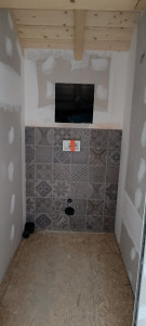 Photo de galerie - Habillage et pose d'une wc suspendu.
