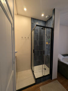 Photo de galerie - Création d'un espace douche dans une chambre 