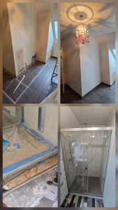 Photo de galerie - Réparation de mur et revêtement des parois suite dégâts des eaux 