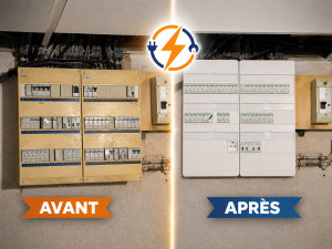 Photo de galerie - Remplacement de deux tableaux électriques 3 rangées 