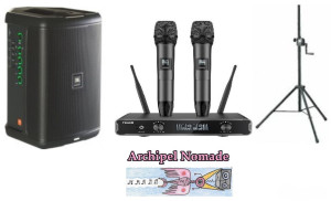 Photo de galerie - Sono Mobile
JBL EON ONE Compact + Micros Tonor TW450 (Duo UHF) + Fonction Karaoké