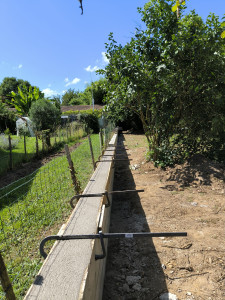 Photo de galerie - Muret extérieur pour recevoir pose de clôture rigide 