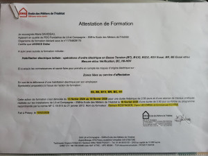 Photo de galerie - Habilitation  électrique 