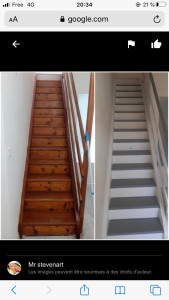 Photo de galerie - Rénovation peinture escaliers intérieur 