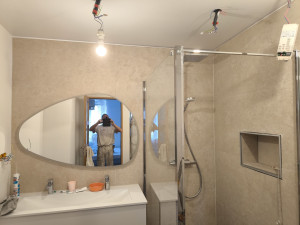 Photo de galerie - Carrelage salle d'eau, 60x120