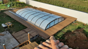 Photo de galerie - Réalisation complète d une piscine, et assemblage et pose du dôme 