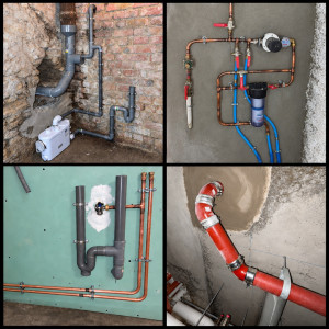 Photo de galerie - Réalisation et rénovation de réseaux de plomberie : évacuations fonte/pvc, alimentation cuivre/per, raccordements sanitaires 