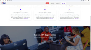 Photo de galerie - Cette photo illustre la première de page d'un site web conçus tout récemment pour une agence de recrutement au Cameroun. adnhc.com