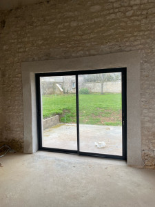 Photo de galerie - Pose baie coulissante alu