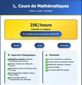 Photo de galerie - Cours Maths