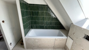 Photo de galerie - Mur de baignoire habillée avec du zellige 