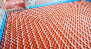 Photo de galerie - Plancher chauffant  avec pompe à chaleur air/eau