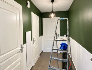 Photo de galerie - Remise à neuf d’un palier avec les couleur demander 