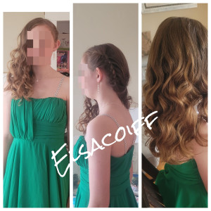Photo de galerie - Coiffure ondulée + tresse côté 