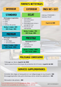 Photo de galerie - Tarif des prestations