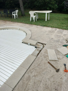 Photo de galerie - Pose de margelles.