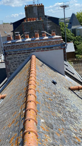 Photo de galerie - Réfection de cheminée joints-enduits 