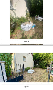 Photo de galerie - Résultat après notre intervention : végétation maîtrisée, passages dégagés et extérieur propre et mieux structuré.