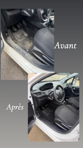 Photo de galerie - Avant après d’un intérieur de voiture 