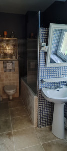 Photo de galerie - Rénovation carrelage, toilette et baignoire 