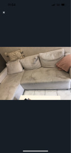 Photo de galerie - Nettoyage d’un canapé tissu. AVANT 