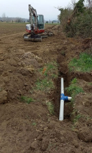 Photo de galerie - Réalisation d’une conduite d’irrigation enterré par mes soins. 