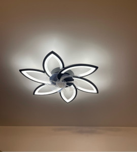 Photo de galerie - Pose d’un plafonnier avec ventilateur intégré
