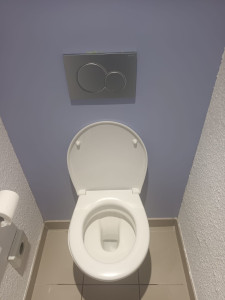 Photo de galerie - Installer toilettes et faire des peintures. Carrelage avec bon fonctionnement chasse d'eau 