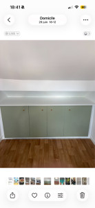 Photo de galerie - Montage de dressing sous pente sur mesure 