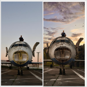 Photo de galerie - Post production photoshop avec changement de décor lumière et colorimétrie cinématique