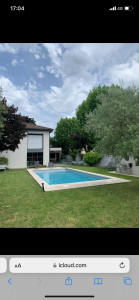 Photo de galerie - Petit aperçu après la tonte du gazon et l’entretient de la piscine 