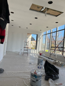 Photo de galerie - Réalisation murs et plafon en placo plâtre 